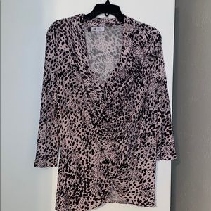 2/$19 Jennifer Lopez animal print size XL soft Blouse